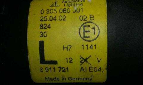 Foto 2ª: Faro Antiniebla Delantero Izquierdo Mini Mini 1.6 16V CAT 116CV 85KW [W10B16A] (2002)