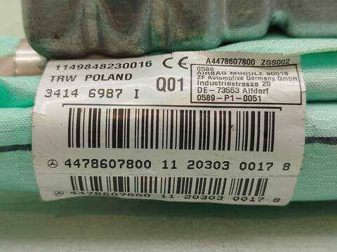 Foto 3ª: Airbag Cortina Delantero Izquierdo Mercedes Vito ELECTRIC 447703 447705) 116CV 85KW