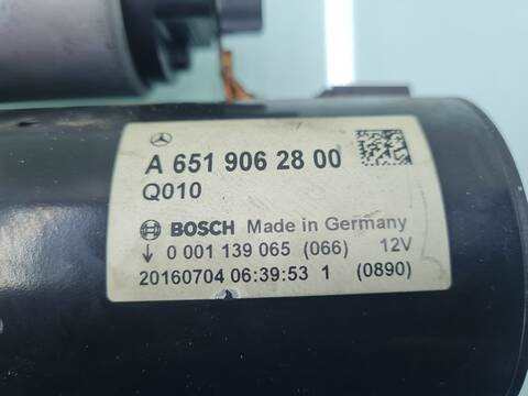 Foto 3ª: Motor de Arranque Mercedes Clase C 160 C 220 CDI BLUETEC 205.004) 170CV 125KW [651921] (2016)