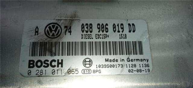 Foto 2ª: Centralita Motor ECU Volkswagen Bora 1.9 TDI (100) [ATD]