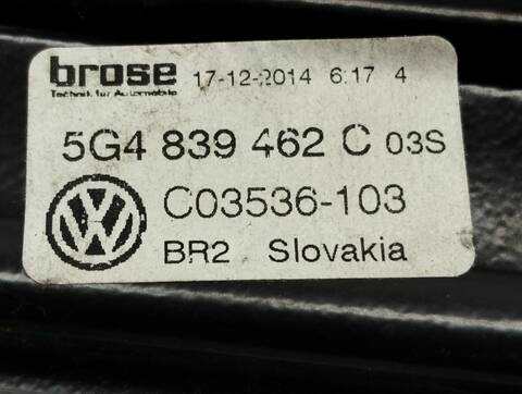 Foto 4ª: Elevalunas Manual Trasero Derecho Volkswagen Golf 1.6 TDI DPF 105CV 77KW [CLH] (2015)