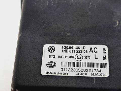 Foto 4ª: Faro Antiniebla Delantero Izquierdo Volkswagen Golf 1.6 TDI DPF 105CV 77KW [CLH] (2014)