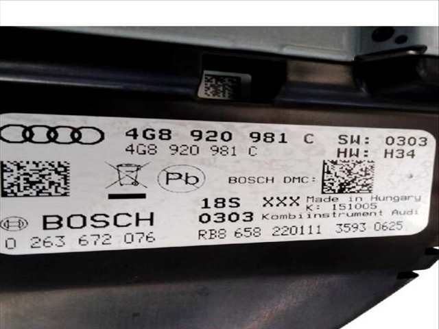 Foto 3ª: Cuadro de Instrumentos Audi A7 3.0 TDI QUATTRO (2010)