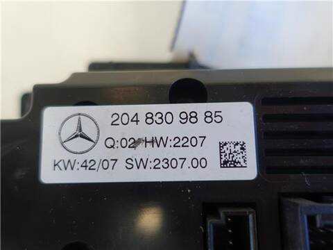 Foto 3ª: Mando Climatizador Mercedes Clase C 160 2.2 C 220 CDI 204.008) BERLINA 170CV 125KW [OM 646.811] (2008)