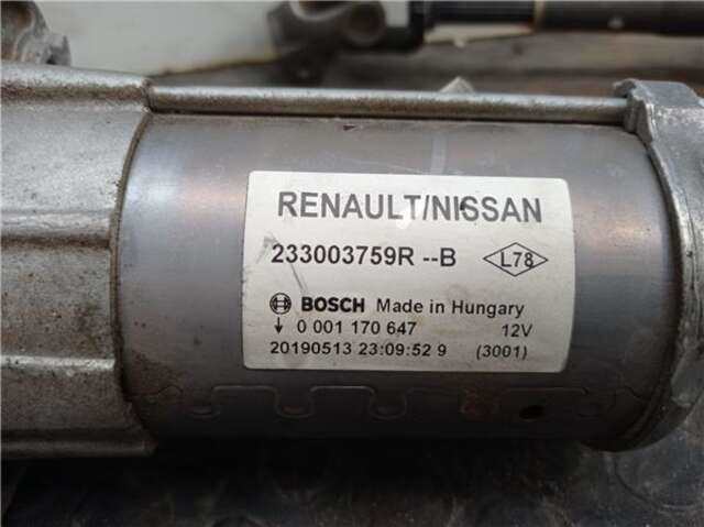 Foto 2ª: Motor de Arranque Renault Megane 1.5 LIMITED [1.5 LTR. - 85 KW BLUE DCI DIESEL FAP] IV BERLINA 5P (12.2015-_) [K9K U8]
