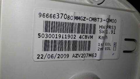 Foto 3ª: Cuadro de Instrumentos Peugeot 206 BASICO 68CV 50KW [8HZ] (2009)