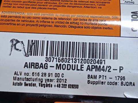 Foto 4ª: Airbag Delantero Derecho Volvo S60 2.0 DIESEL CAT 163CV 120KW [D5204T3] (2012)