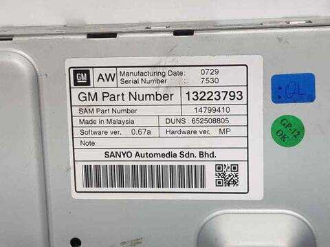 Foto 3ª: Pantalla Multifuncion Opel Insignia EDITION BERLINA 160CV 118KW [A20DTH] (2009)