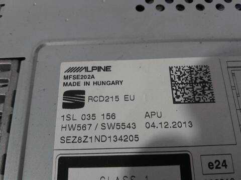 Foto 2ª: Sistema Audio Radio CD Seat Mii 1.0 60CV (2011)