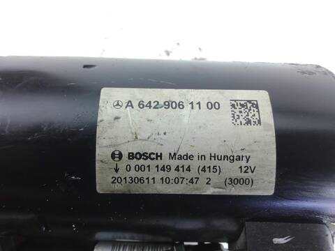 Foto 2ª: Motor de Arranque Mercedes Clase C 160 CLS 350 CDI 4-MATIC 218.993) [OM 642.854] (2012)
