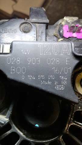 Foto 3ª: Alternador Audi A3 1.6 GASOLINA [G/AVU] (2001)