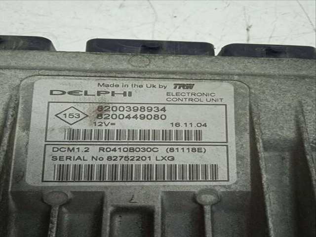 Foto 2ª: Centralita Motor ECU Renault Modus 1.5 DCI DIESEL 82CV 60KW (2005)