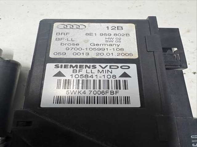 Foto 3ª: Elevalunas Eléctrico Delantero Izquierdo Audi A4 BERLINA (2006)