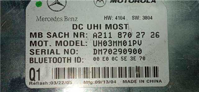 Centralita Motor ECU Mercedes Clase CLS 350 3.5 G (219.356) 200KW V6 (BM 219) CAT