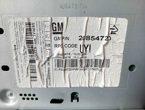 Foto 3ª: Sistema Audio Radio CD Chevrolet Cruze LT 2 DIESEL CAT 150CV (2009)