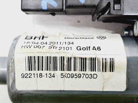 Foto 2ª: Elevalunas Eléctrico Trasero Izquierdo Volkswagen Golf 102CV 75KW [CGG] (2011)