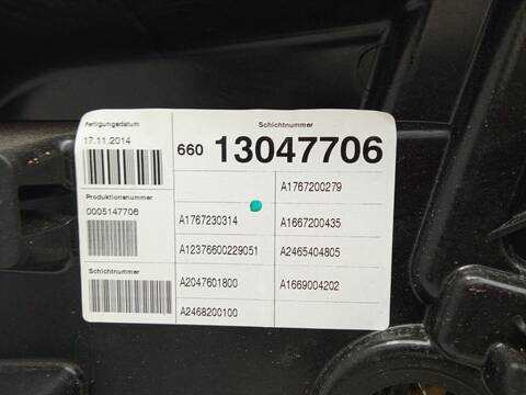 Foto 3ª: Elevalunas Eléctrico Delantero Derecho Mercedes Clase A 140 A 200 CDI - D 176.008) 136CV 100KW [OM 651.930] (2014)