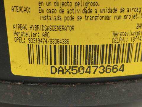 Foto 4ª: Airbag Delantero Izquierdo Opel Meriva COSMO 100CV 74KW [Y17DT] (2005)