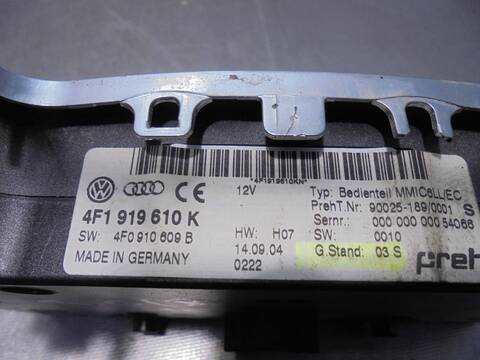 Foto 4ª: Mando Multifuncion Audi A6 2.0 TDI BERLINA 140CV 103KW [4ZY-L] (2004)