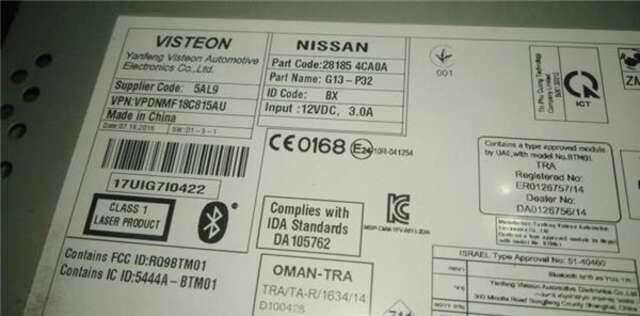 Sistema Audio Radio CD Nissan Qashqai 1.6DCI