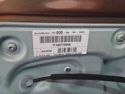 Foto 2ª: Elevalunas Eléctrico Delantero Izquierdo Volkswagen Touran 1.9 TDI 105CV 77KW [BLS] (2009)