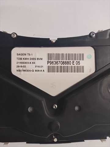 Foto 3ª: Cuadro de Instrumentos Peugeot 307 2.0 HDI [D/RHY] (2002)