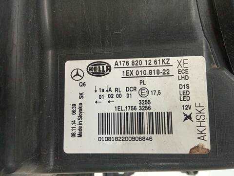 Foto 4ª: Faro Derecho Mercedes Clase A 140 A 200 CDI - D 176.008) 136CV 100KW [OM 651.930] (2014)