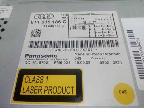 Foto 2ª: Sistema Audio Radio CD Audi A4 1.8 16V TFSI 120CV 88KW [CDH] (2008)