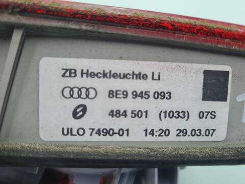 Foto 4ª: Piloto Portón Izquierdo Audi A4 2.0 16V TFSI AVANT 200CV 147KW [BWE] (2007)