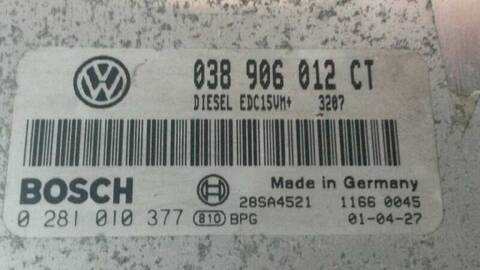 Foto 3ª: Centralita Motor ECU Volkswagen Polo 1.9 DIESEL BERLINA 64CV 47KW [ASX] (2001)