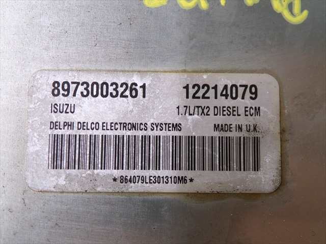 Foto 3ª: Centralita Motor ECU Opel Combo 1.7 D 2000-2010 [Y17DT] (2003)