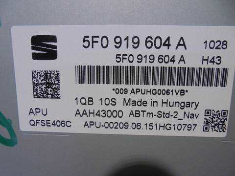 Foto 4ª: Pantalla Multifuncion Seat Leon 1.2 TSI 110CV 81KW [CYV] (2015)