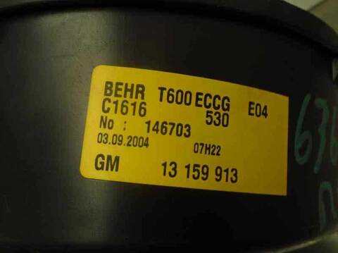 Foto 4ª: Calefacción Opel Zafira 2.0 DTI 101CV 74KW [Y20DTH] (2004)