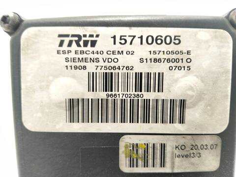 Foto 2ª: Abs Peugeot 407 2.0 16V HDI CAT RHR - DW10BTED4) 136CV (2004)