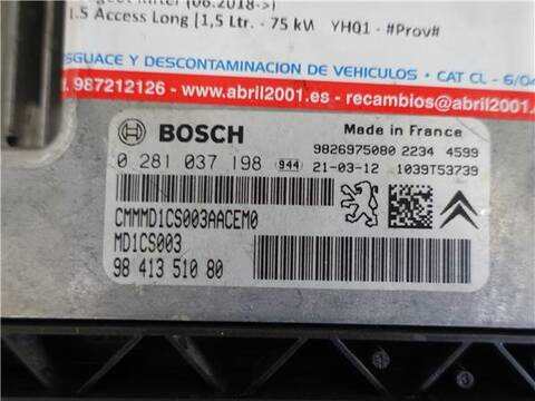 Foto 2ª: Centralita Motor ECU Peugeot Rifter 1.5 ACCESS LONG 102CV 75KW [YH01] (2021)