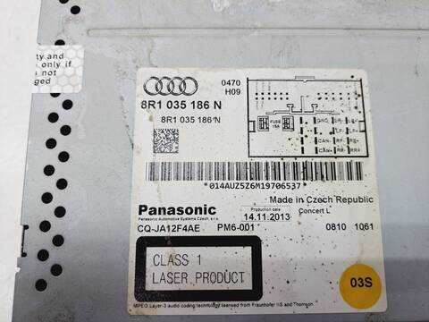 Foto 2ª: Sistema Audio Radio CD Audi A4 2.0 16V TDI CLEAN DIESEL 150CV 110KW [CJCD] (2014)