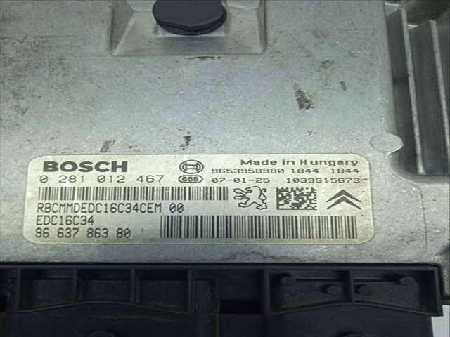 Foto 2ª: Centralita Motor ECU Peugeot 207 1.6 16V HDI 90CV 66KW (2007)