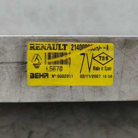 Foto 3ª: Radiador Motor Renault Laguna 2.0 DCI BT01 BT08 BT09 BT0E BT0K BT12 BT1C BT1D ... (2007)