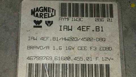 Foto 3ª: Centralita Motor ECU Fiat Bravo 1.6 16V CAT 103CV 76KW [182B6000] (2001)