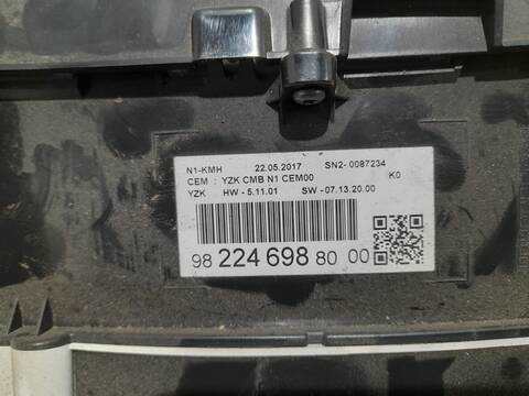 Foto 3ª: Cuadro de Instrumentos Toyota Proace 1.6 D4D MDZ9) 95CV 70KW FURGONETA [3WZ-TV (DV6FDU)] (2017)