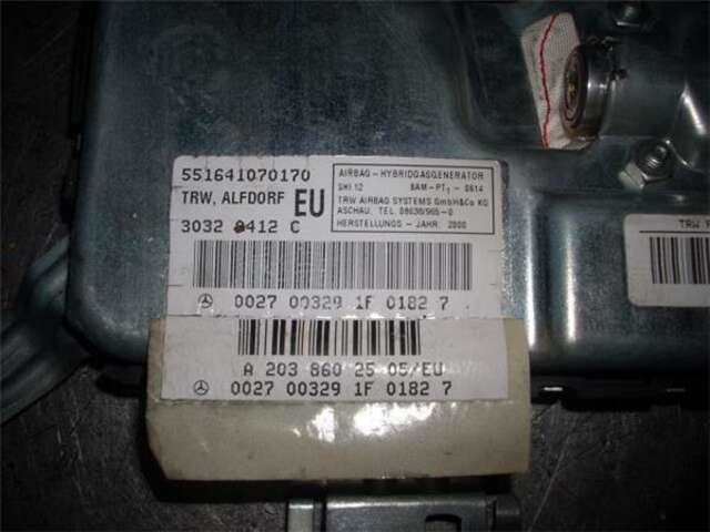 Foto 3ª: Airbag Lateral Delantero Derecho Mercedes Clase C 160 2.2 C 200 CDI (LA)(203.007) [2.2 LTR. - 90 KW CDI CAT] [OM 646.962]