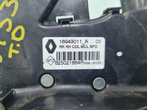 Foto 3ª: Cerradura Puerta Trasera Derecha Renault Scenic GRAND ZEN 132CV 97KW IV [H5F408] (2017)