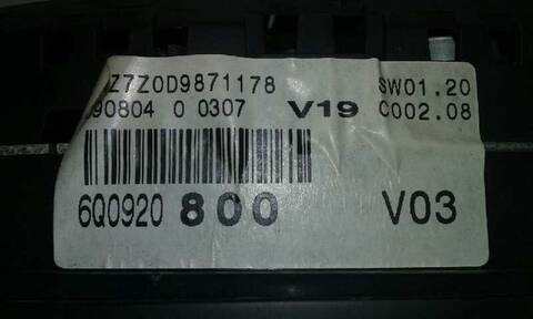 Foto 3ª: Cuadro de Instrumentos Volkswagen Polo 1.4 16V 75CV 55KW [BKY] (2004)