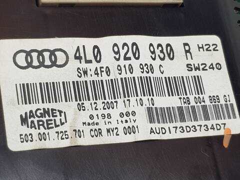 Foto 2ª: Cuadro de Instrumentos Audi Q7 V6 3.0 TDI 176KW) AMBIENTE (2007)