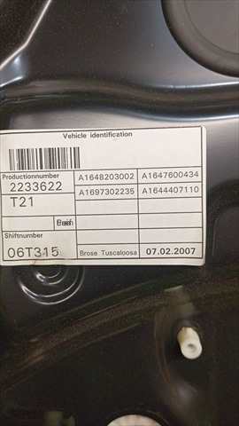 Foto 3ª: Elevalunas Eléctrico Trasero Derecho Mercedes Clase ML 320 3.0 CDI 5P [642940] (2007)