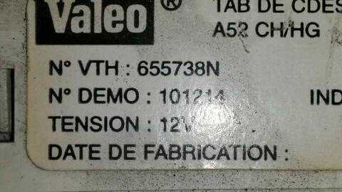 Foto 2ª: Mando Calefacción A. A. Renault Megane HATCHBACK BERLINA 80CV 59KW I BERLINA HATCHBACK BA0) (1995)