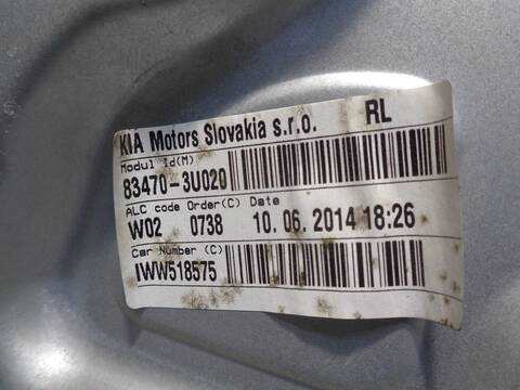Foto 2ª: Elevalunas Manual Trasero Izquierdo Kia Sportage 1.6 CAT 135CV 99KW [G4FD] (2014)