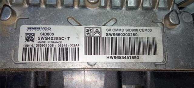 Centralita Motor ECU Citroen C3 1.4 HDI