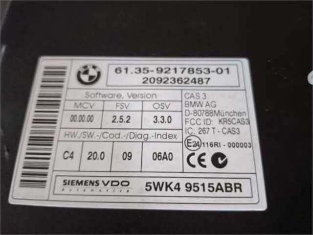 Foto 2ª: Centralita Motor ECU Bmw Serie 1 114 2.0 120D [2.0 LTR. - 130 KW TURBODIESEL CAT] [N47 D20 C]