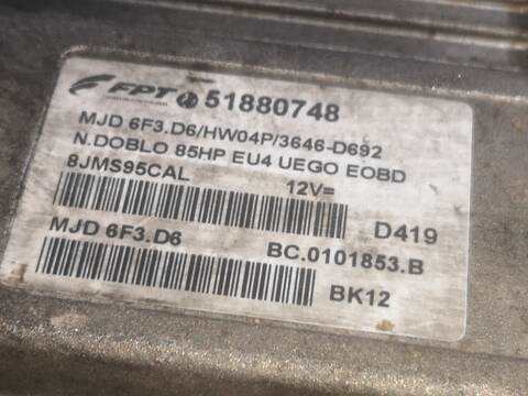 Foto 2ª: Centralita Motor ECU Fiat Doblo CARGO 199A2000 (2012)